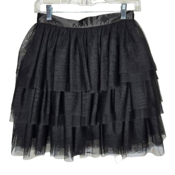 Blue Rain Dresses & Skirts - Black Tiered Tulle Mini Skirt Size XS Ballet Goth Lolita Witchy Fairy Romantic